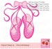 Ballet shoes Machine embroidery applique design 