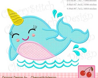 Applique de broderie machine narval