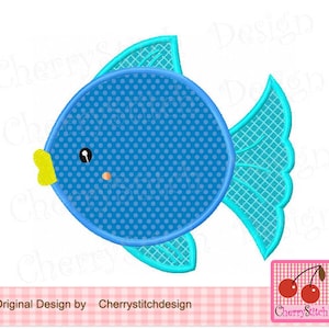 Fish Sea Animal Machine Embroidery Applique Design -4x4 5x5 6x6 inch