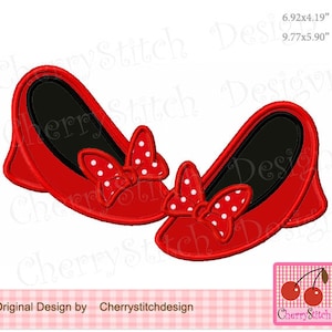 Minnie shoes Machine embroidery design MM0110