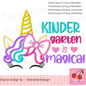 Unique Babygirls Kindergarten Is Magical Back To School Unicorn Dress