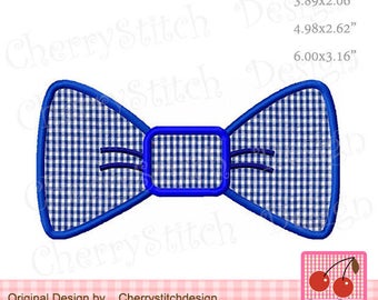 Bow tie Machine Embroidery Applique Design for Little boys BG0056