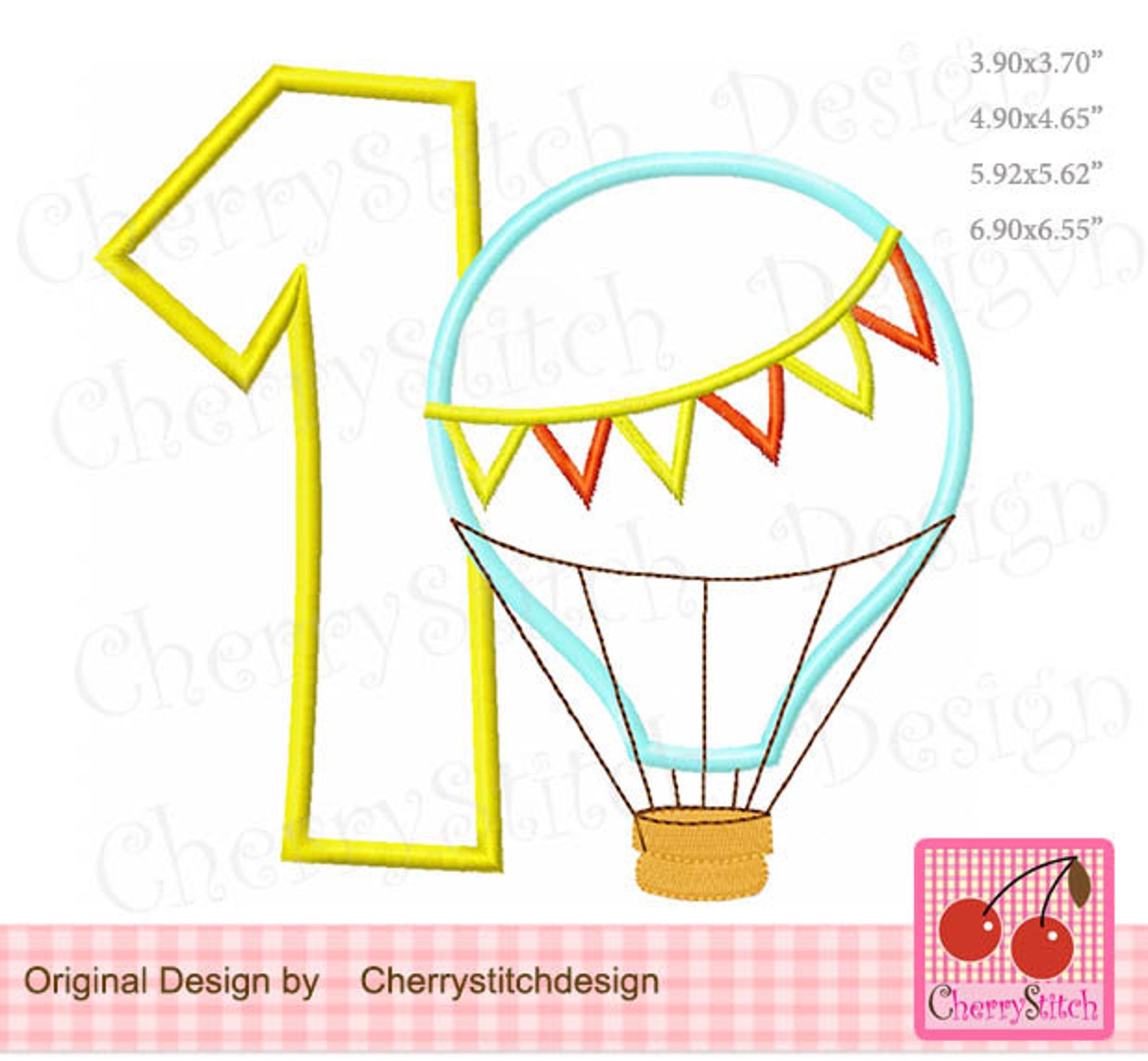 Hot Air Balloon Number 1 Birthday Number 1 Summer Machine - Etsy