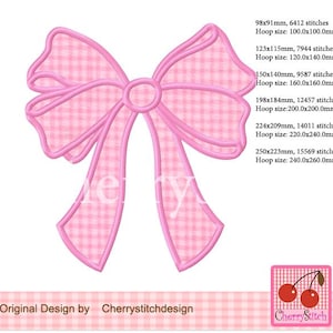 Christmas bow machine embroidery design, Merry side bow applique, bow applique