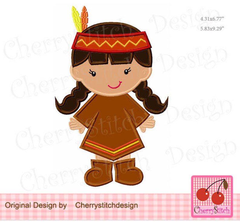 Thanksgiving Pilgrim Girl Machine free shipping TH0 Applique Design free Embroidery