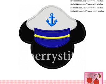 Mickey sailor sailing Mickey captain Machine Embroidery Design