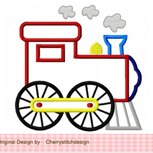 Train Transportation Machine Embroidery Applique Design image 2