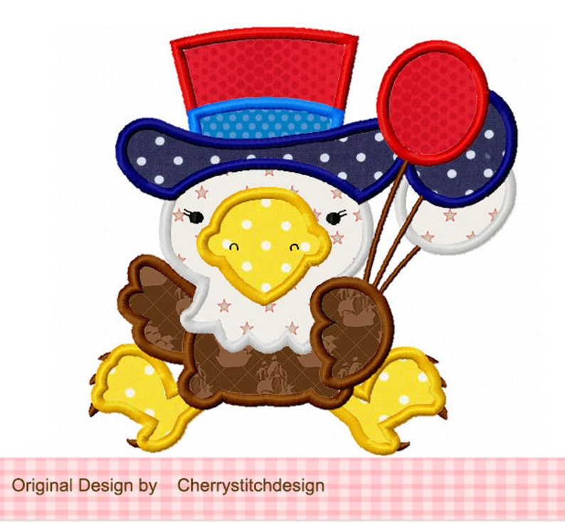 4th of Juky Eagle New Free Shipping Baby Max 62% OFF Machine Embroidery Appliq Patriotic