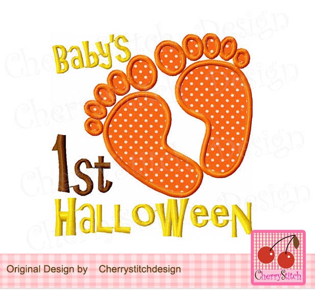 Baby's 1st Halloween Baby footprints Halloween Machine Etsy