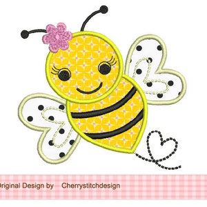 Embroidery Bumble Bee Machine Applique SPR39