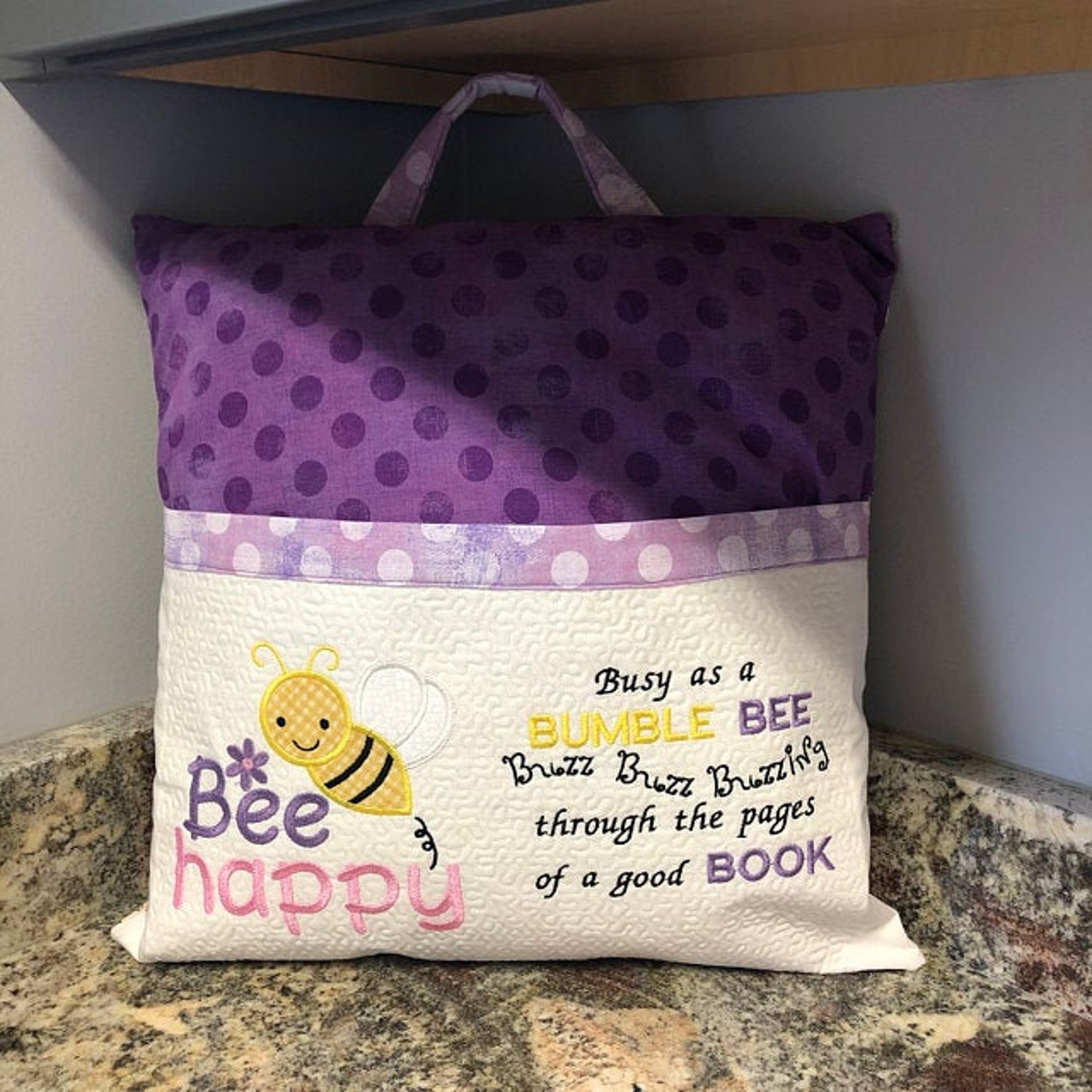 Bumble Beebee Happy Machine Embroidery Applique Design SPR17 Etsy