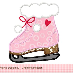 Embroidery quilt Ice Skate Machine Embroidery Applique