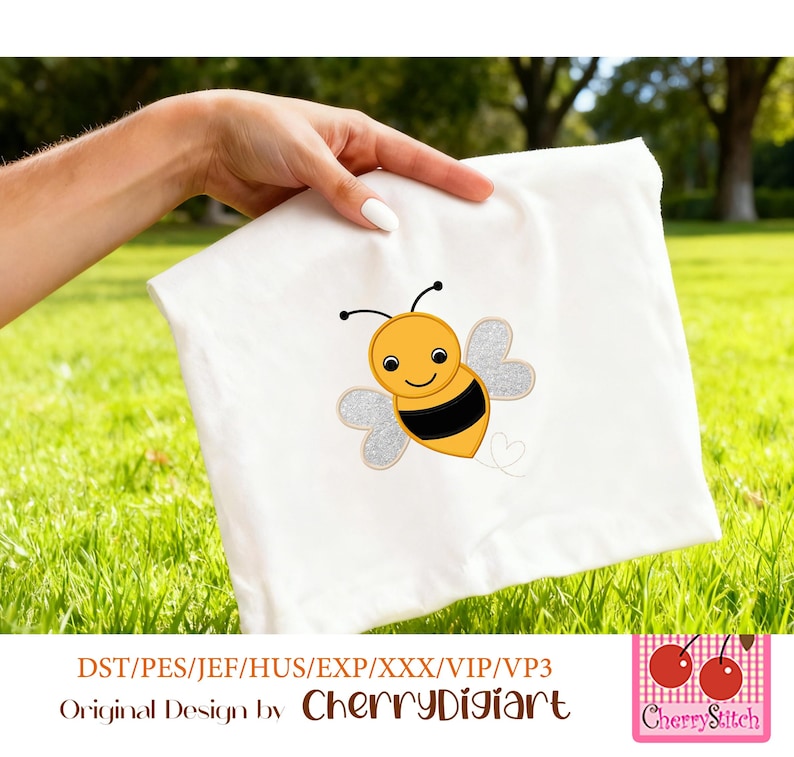 Bumble Bee Machine Applique - Embroidery Design for DIY Projects - Etsy
