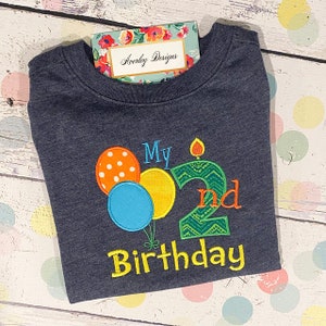 My 2nd Birthday Machine Embroidery Applique Design for boys image 3