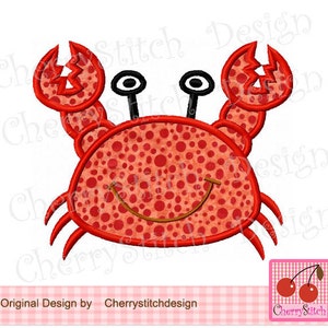Embroidery Design Crab Machine Embroidery Applique