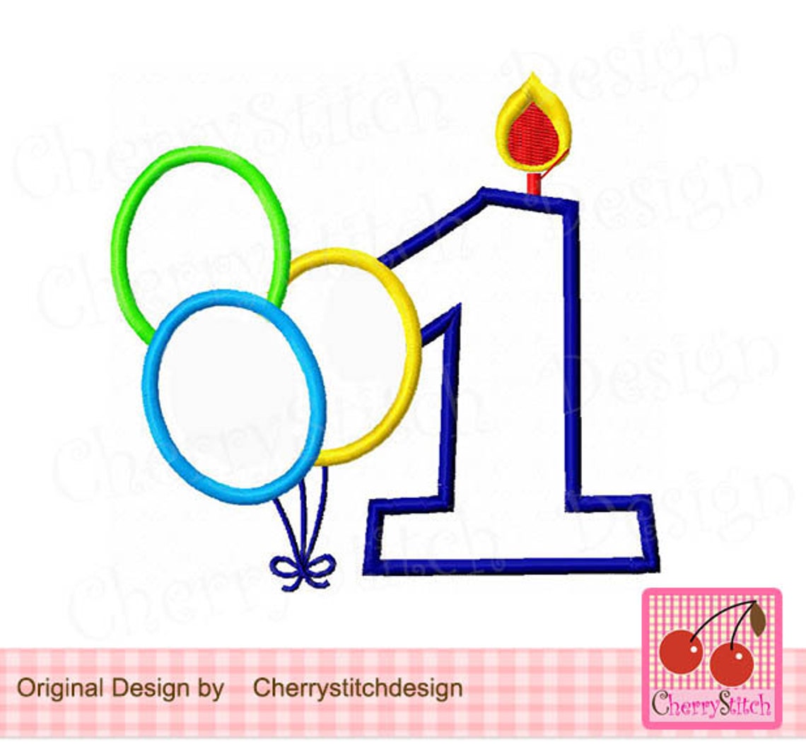 Birthday Number 1 With Balloonsmy 1st Birthdaymy First - Etsy