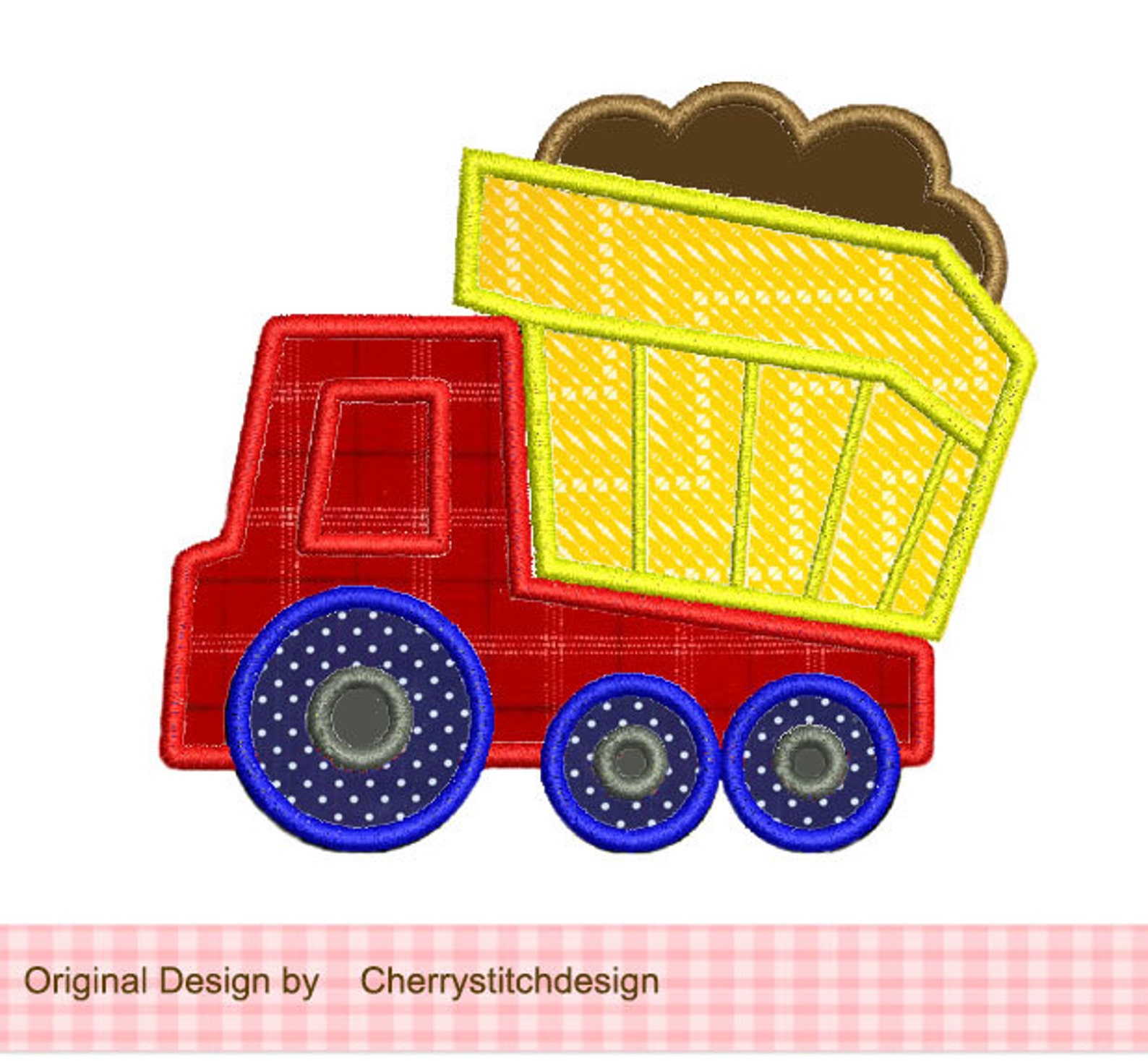 Embroidery Design Dump Truck Machine Embroidery Applique Etsy