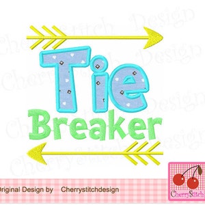 Tie Breaker,Lil&#39; brother and Lil&#39; sister Machine Embroidery Applique - 4x4 5x5 6x6&quot;