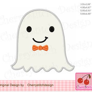 Halloween Ghost Boy Machine Embroidery Applique Design HL0096