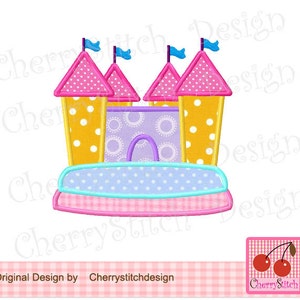 Bounce house Machine Embroidery Applique