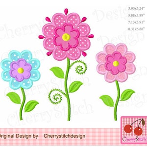 Spring Flowers Machine embroidery applique SPR31