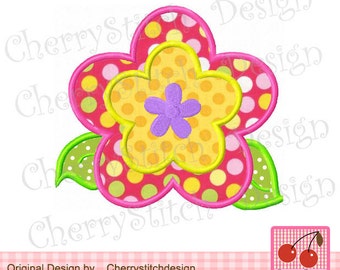 Flower Machine Embroidery Applique