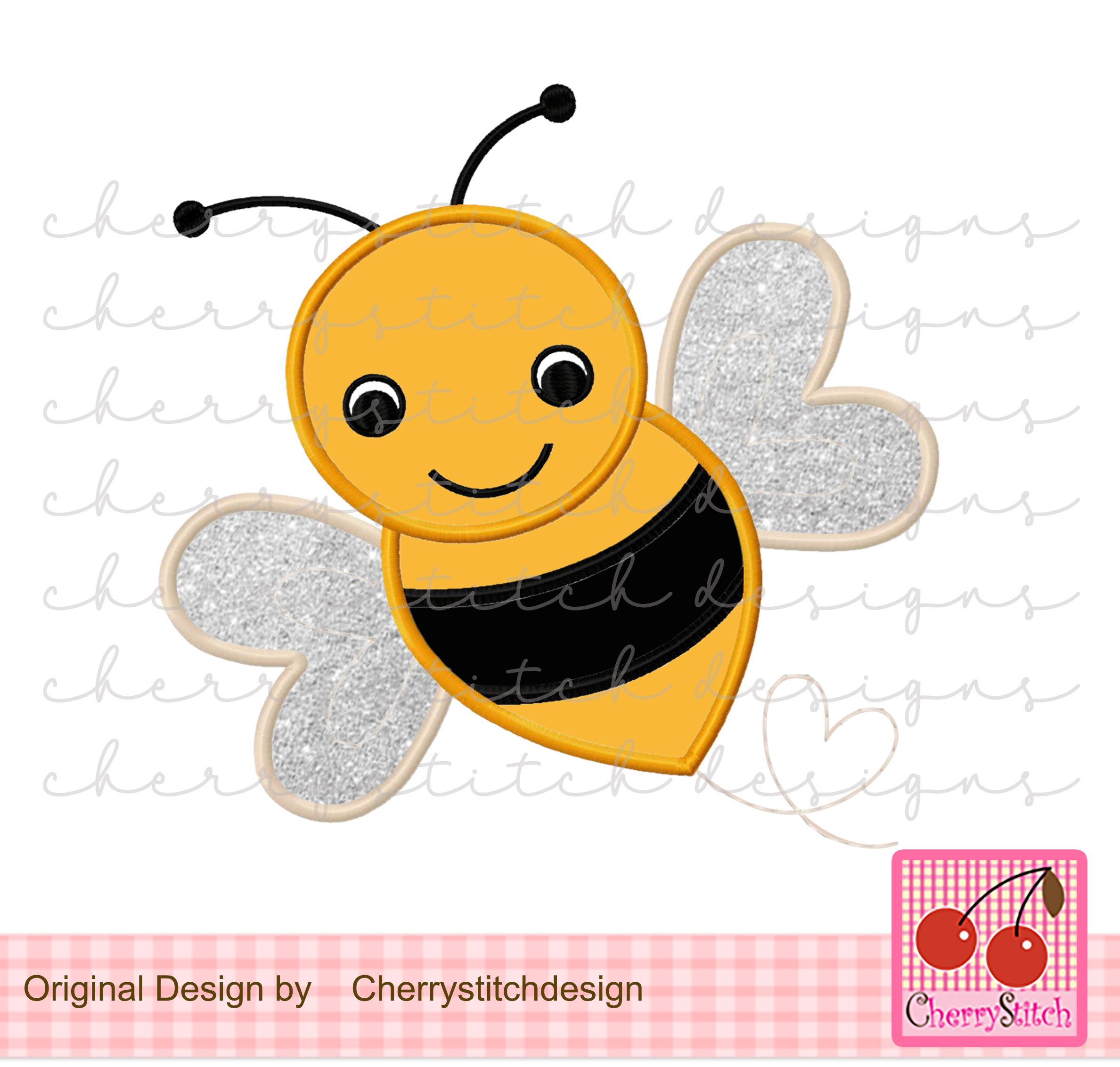 Bumble Bee Machine Applique - Embroidery Design for DIY Projects - Etsy