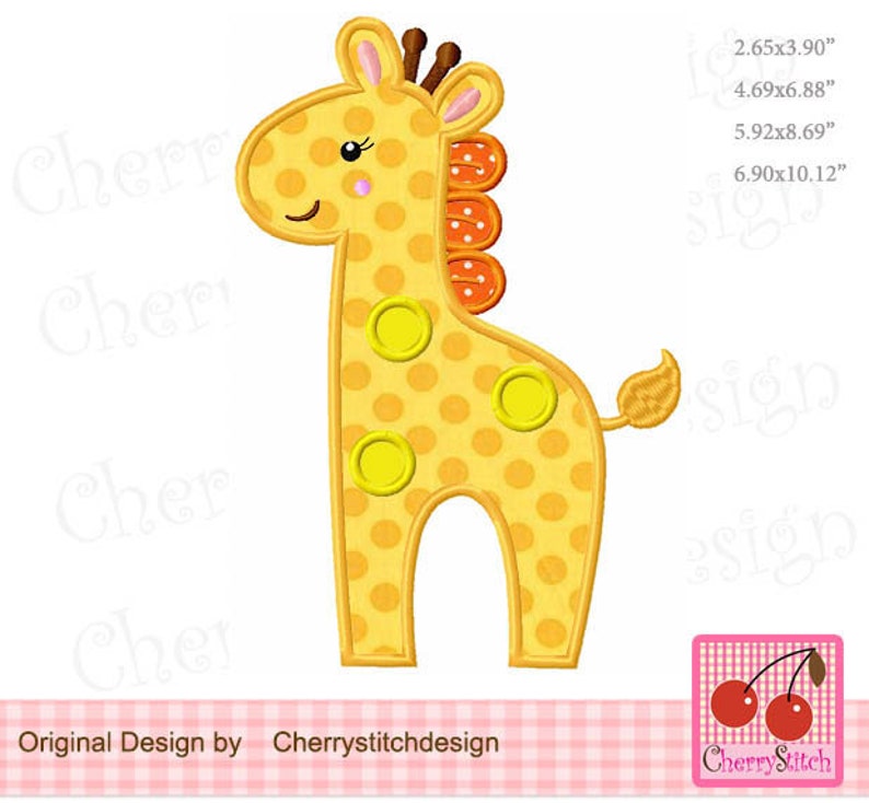Giraffe standing giraffe Machine Embroidery Applique Design Etsy