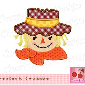 Thanksgiving Embroidery Design Scarecrow Machine Embroidery Applique Design