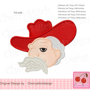 Colonel Inspired Vintage Fill Stitch Embroidery Design