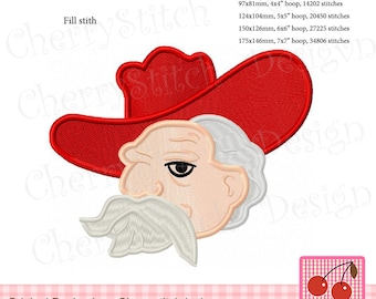 Colonel Inspired Vintage Fill Stitch Embroidery Design
