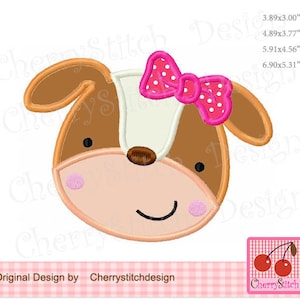 Dog Embroidery, Puppy dog machine embroidery applique