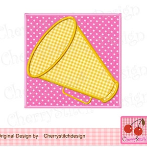 Cheerleading Megaphone Embroidery Applique Design - Sports Patch