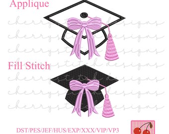Embroidery & Applique Designs: Graduation Cap and Diploma Craft Projects