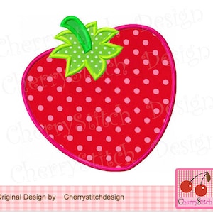 Strawberry Machine embroidery applique SPRING07