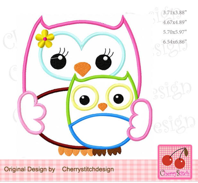 Owls mom and baby machine jessecmault applique for baby boys etsy Owls mom and baby machine jessecmault applique for baby boys etsy