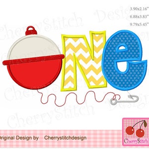 Fishing Birthday ONE Embroidery Design: Bobber Applique (Digital Download)