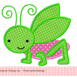 Grasshopper Machine Embroidery Applique