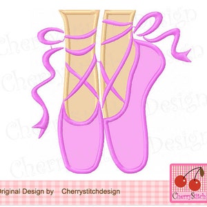 Ballet shoes Ballerina Machine Embroidery Design BG0019
