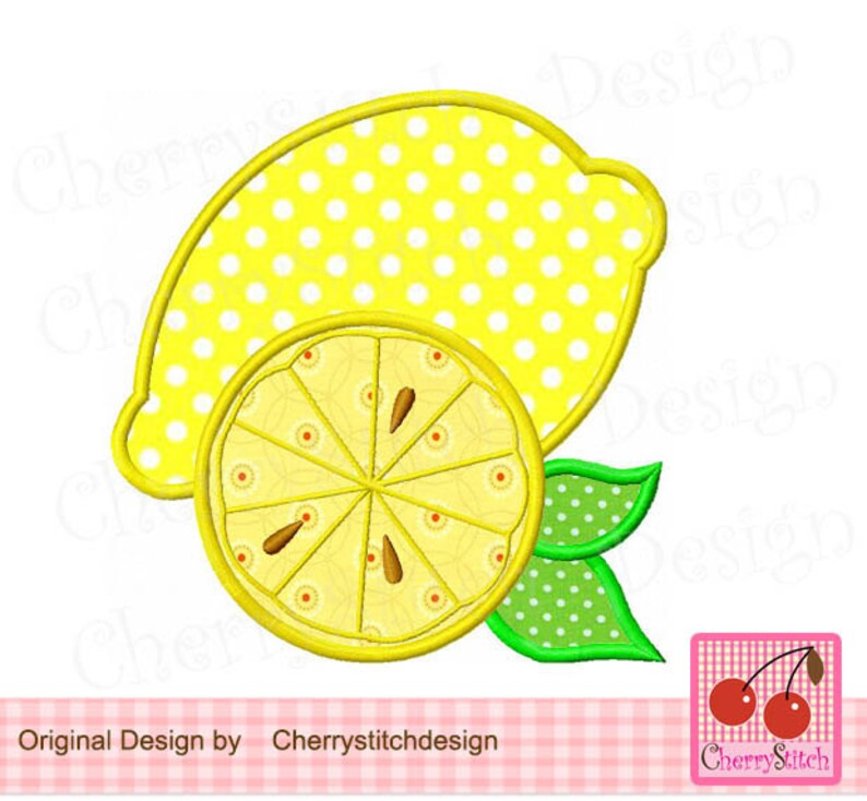 Lemons Machine Embroidery Applique Design 4x4 5x5 6x6 Inch Etsy