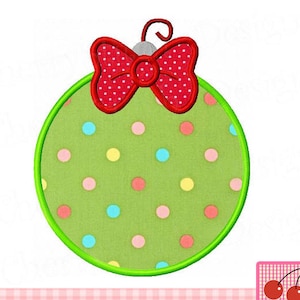 Christmas Ornament Machine Embroidery Applique Design