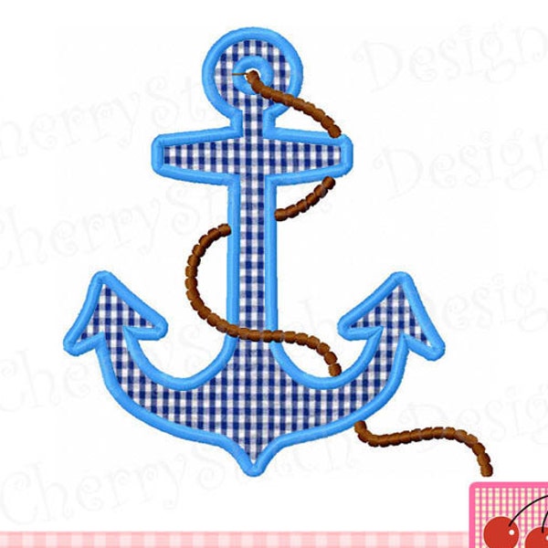 Anchor Machine Embroidery Applique Design