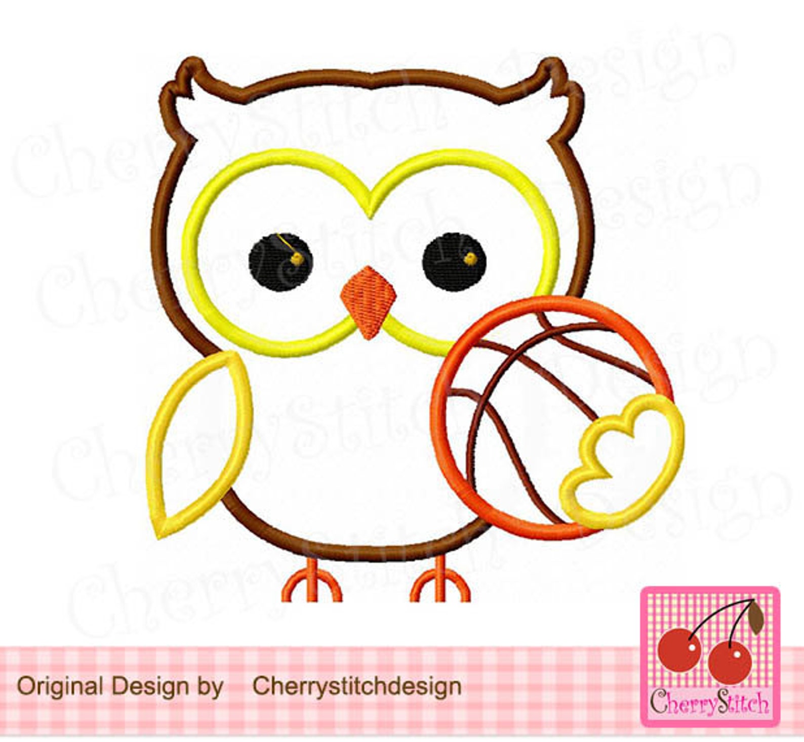 Owl Basketball Owl Sports Machine Embroidery Applique Design Etsy
