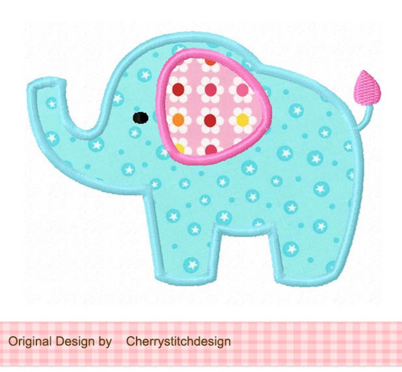 Elephant Embroidery Design Baby Elephant Embroidery Applique Etsy