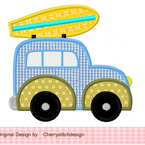 Embroidery Surf Station Wagon Machine Embroidery Applique