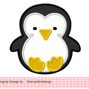 Penguin Applique Baby Penguin Machine Embroidery Applique