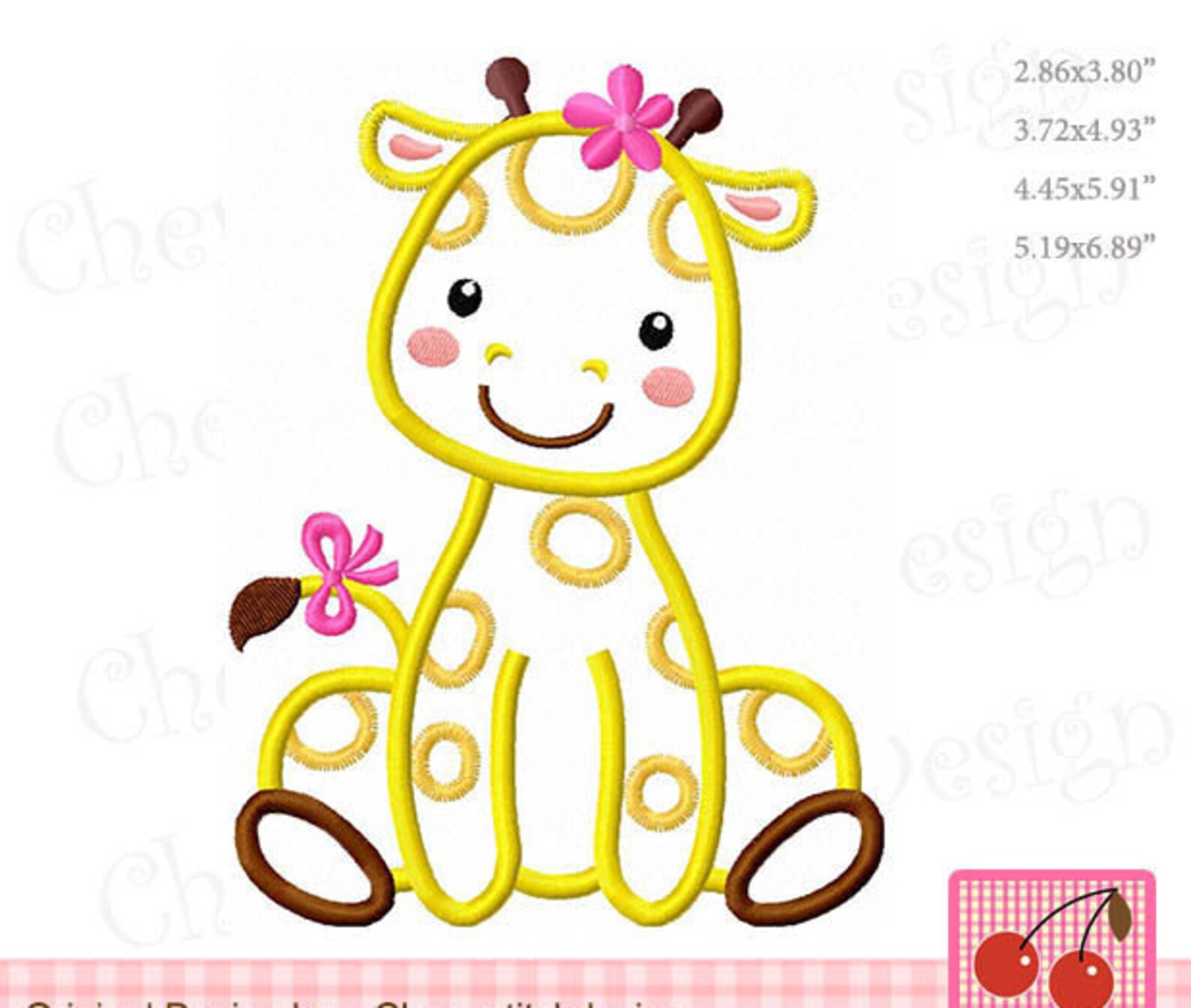 Giraffe Baby Girl Giraffe Machine Embroidery Applique Design Etsy