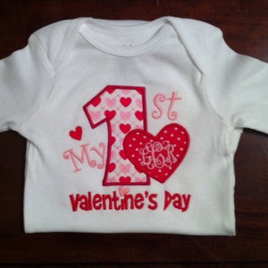 My 1st Valentine's Day Machine Embroidery Applique Design image 3