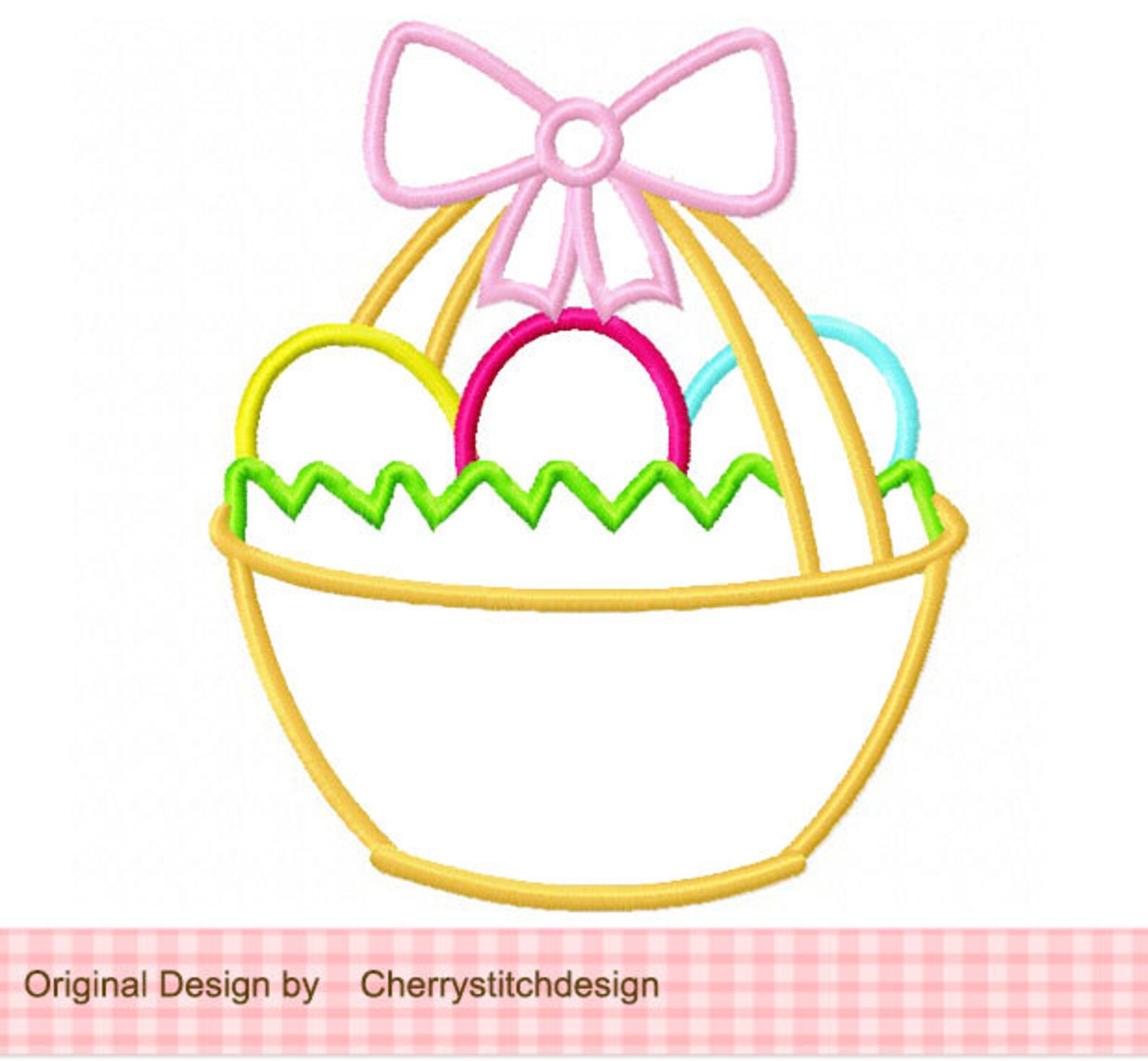 Easter Eggs Basket Easter Machine Embroidery Applique Design - 4x4 5x5 ...