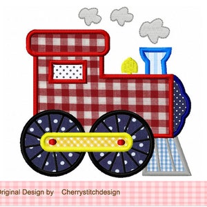 Train Transportation Machine Embroidery Applique Design image 1